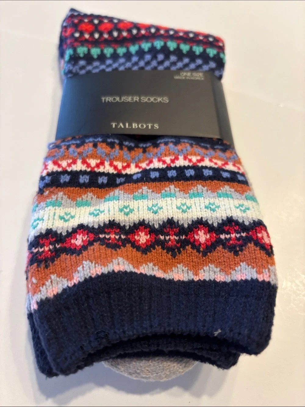Talbots Women's Fair Isle Trouser Socks